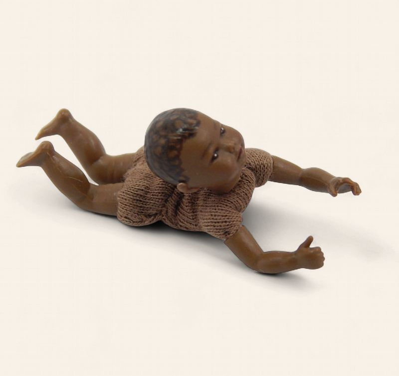 Crawling Black Baby to dress