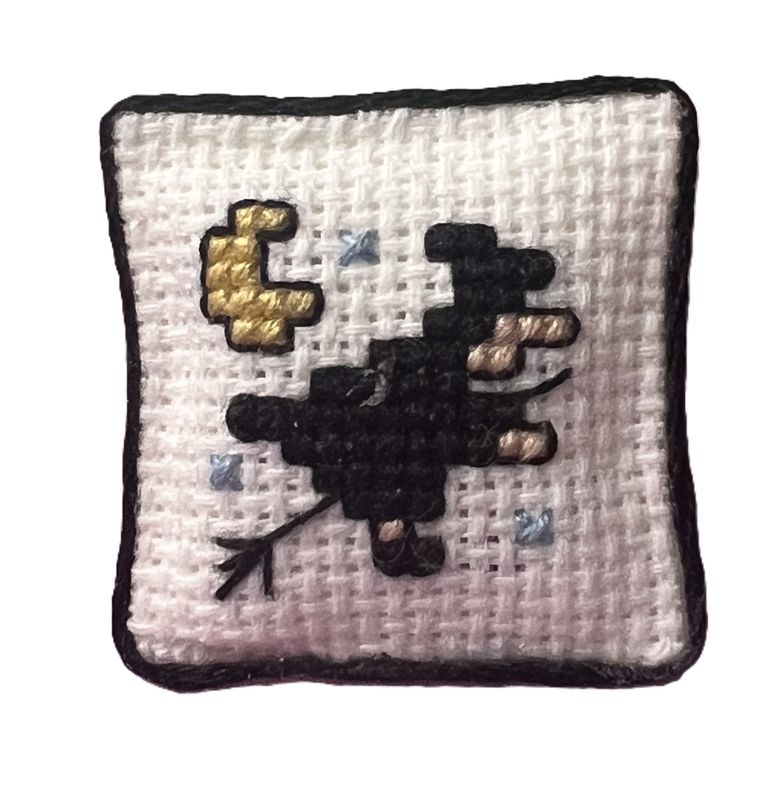 Witch Cross Stich Pillow