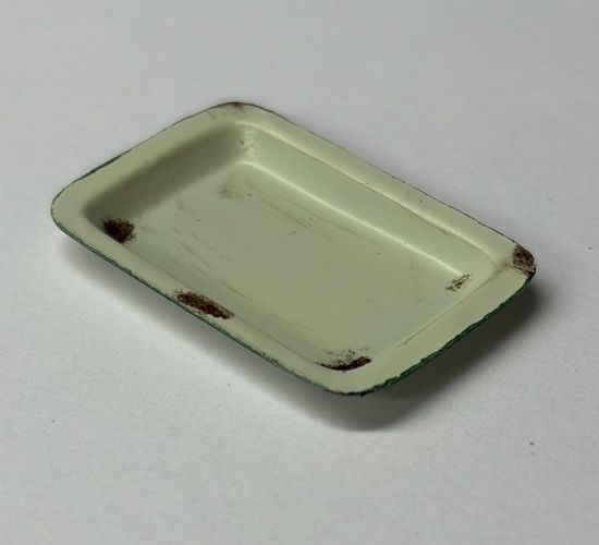 Beige Enameled Tray