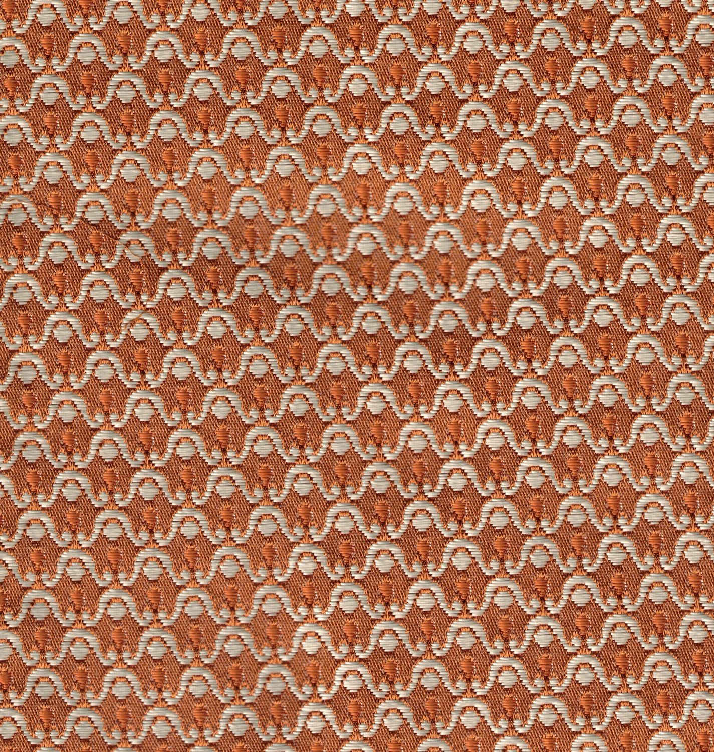Rust and Shiney Light Beige Silk