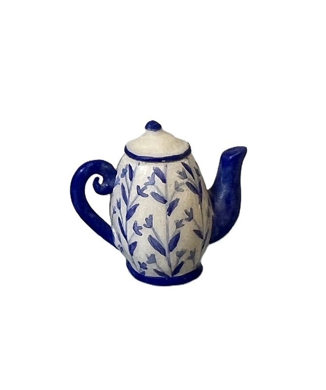 Blue and White Coffee Pot
