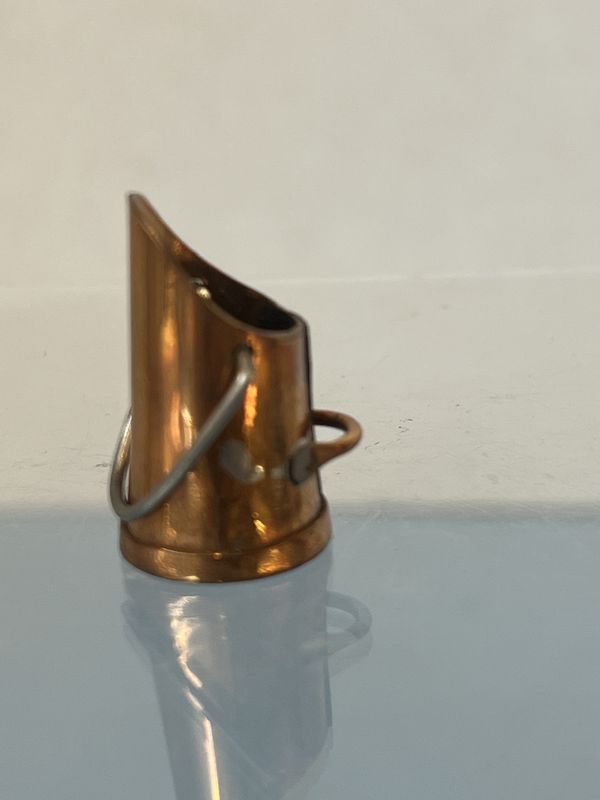 Copper Ash Bucket and Scoop