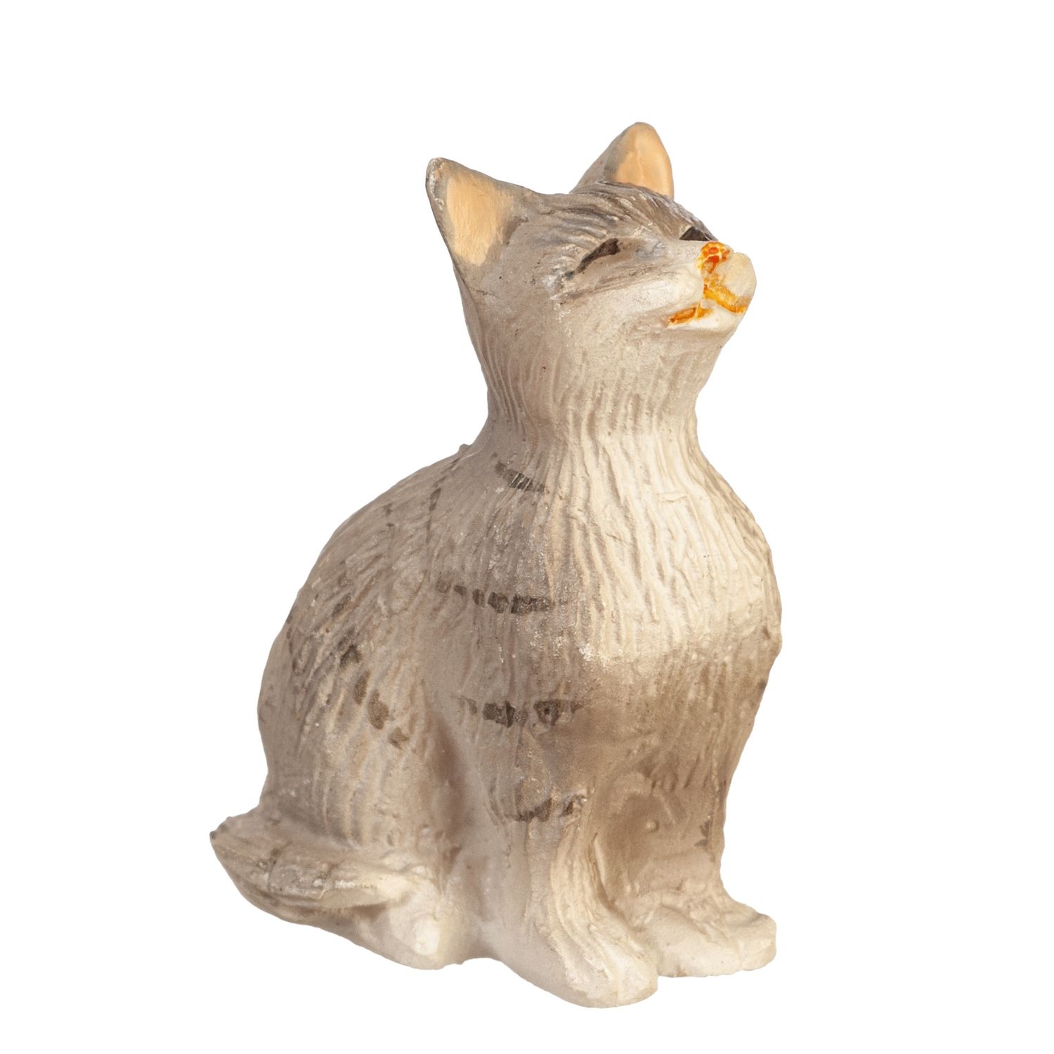 AZE0200 SITTING GREY CAT EYES CLOSED