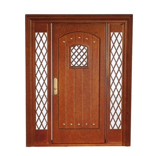 JJD09080WN Planked Door w/Transoms