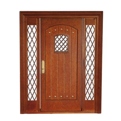 JJD09080WN Planked Door w/Transoms