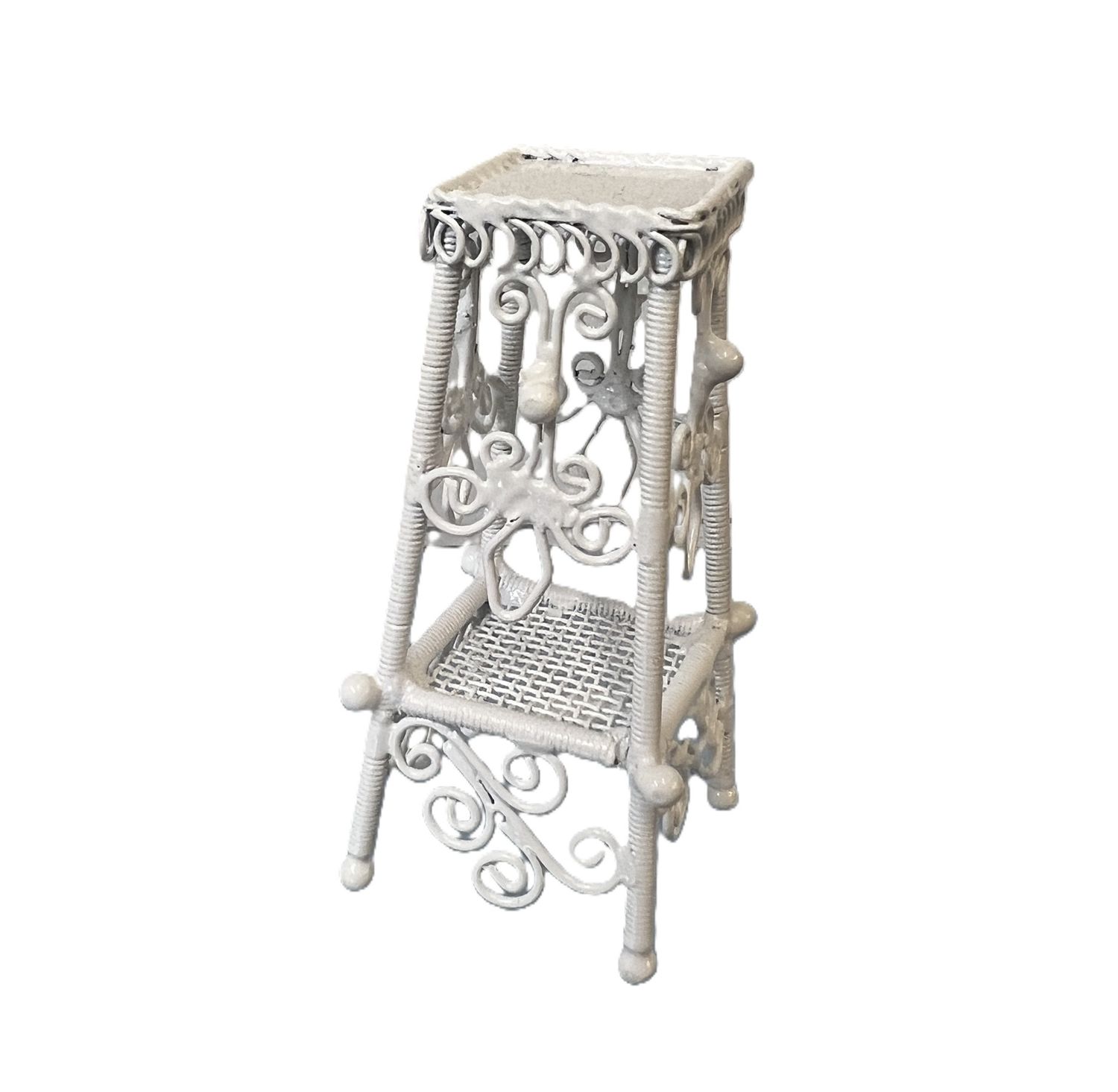 Plant Stand of White Wire