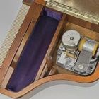 Vintage Shackman Japan Grand Piano Miniature Wood Music Box w Sheet Music - Read