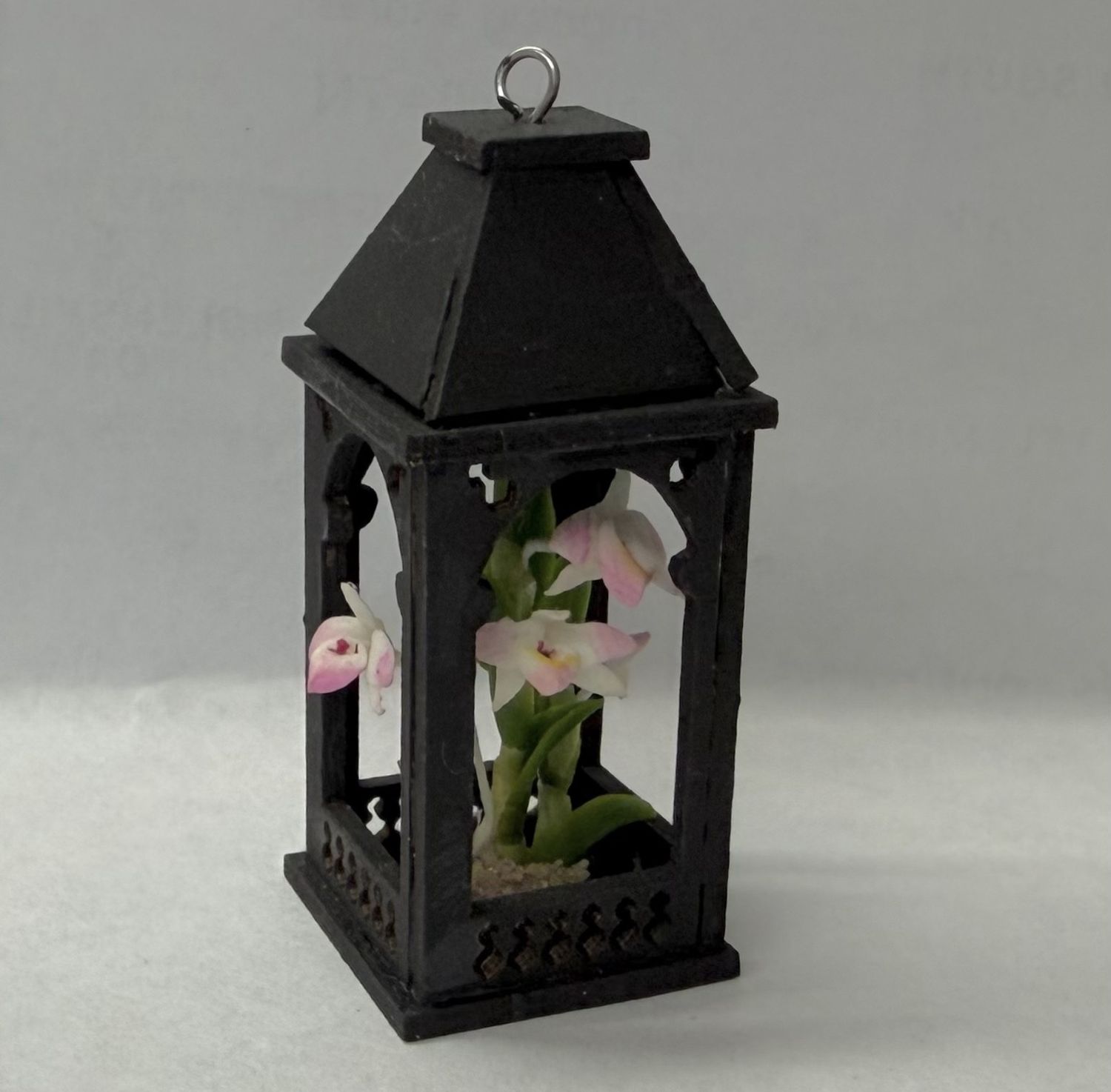 Carriage Lamp with Orchids