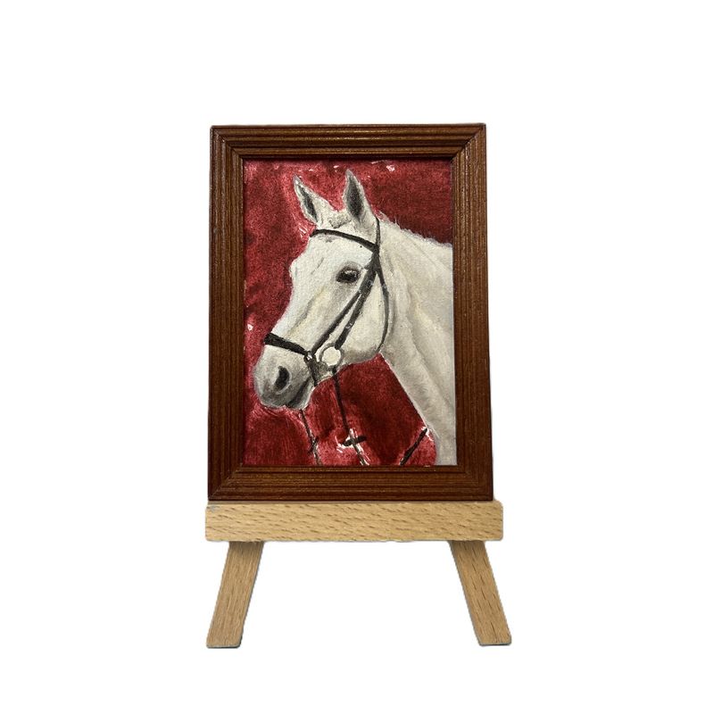 Grey Horse Oil Painting