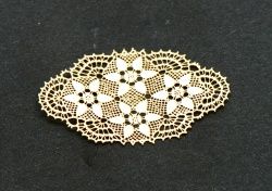 Antique Laser Cut Oval Doily #51