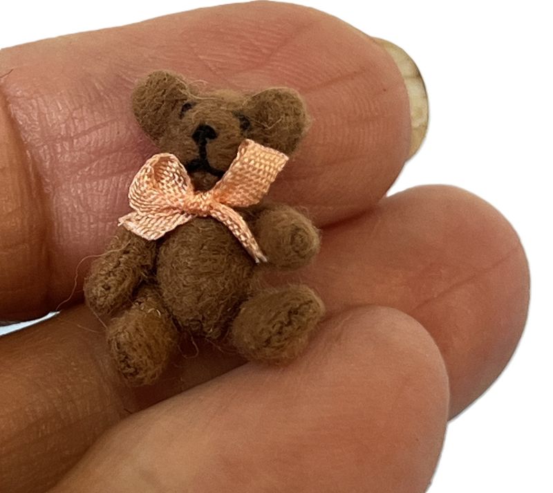 Very Tiny Bear with Pink Bow