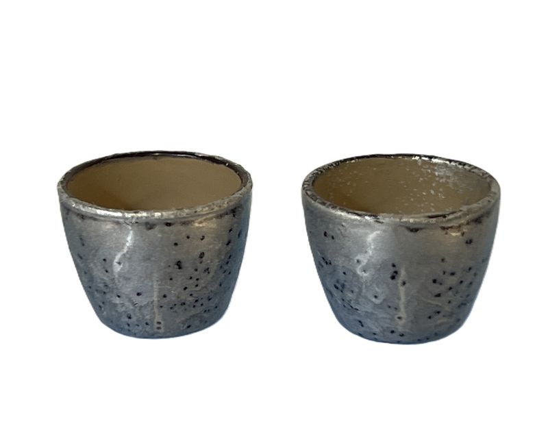 Two silver bowls/pots