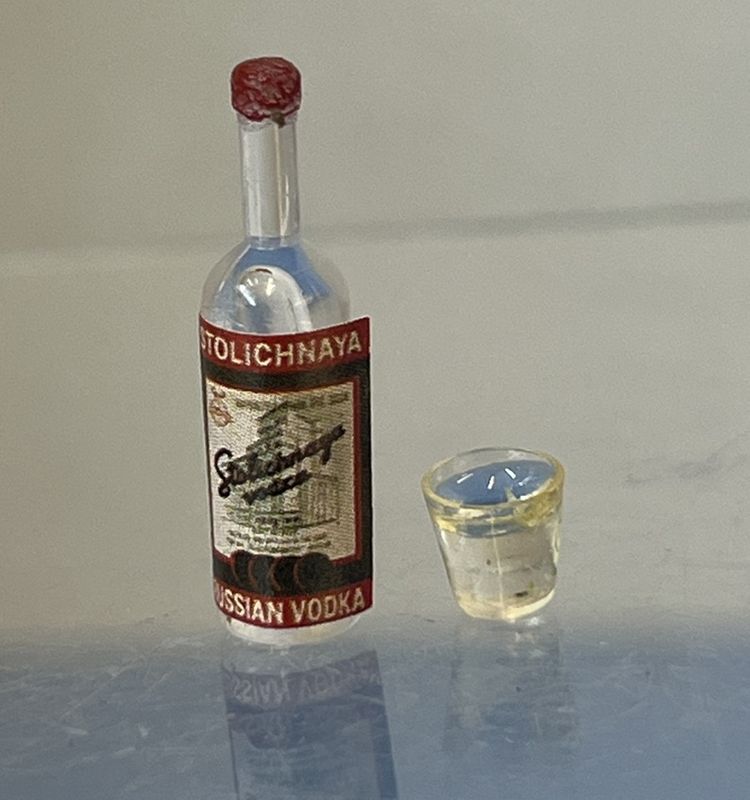 Bottle and Cup of Vodka