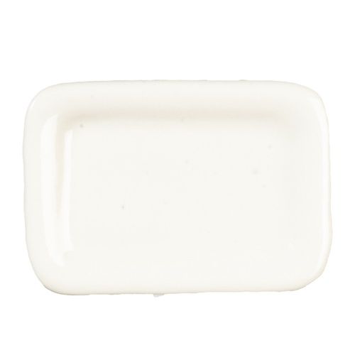 AZG6635 WHITE RECT CERAMIC PLATE