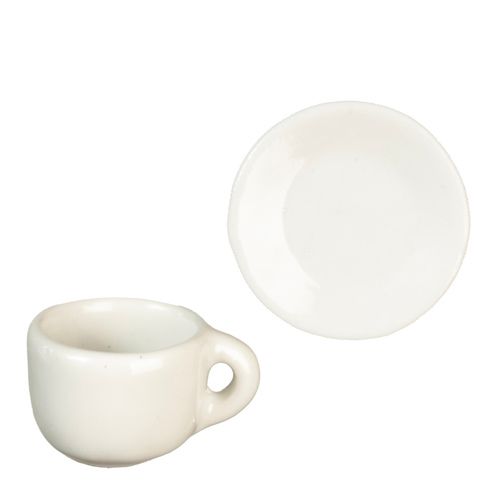 AZG6603 WHITE CUP &amp; SAUCER