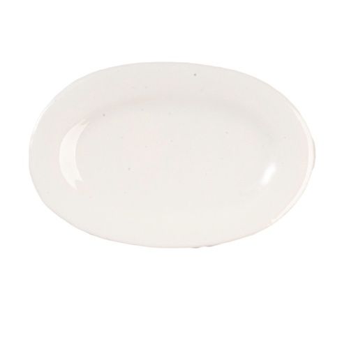 AZG6626 WHITE OVAL CERAMIC PLATE