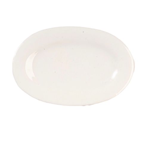 AZG6626 WHITE OVAL CERAMIC PLATE