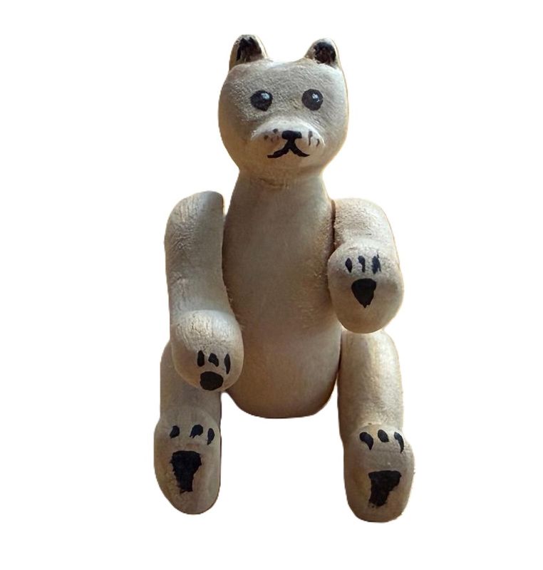 Hand-Carved Wood Bear