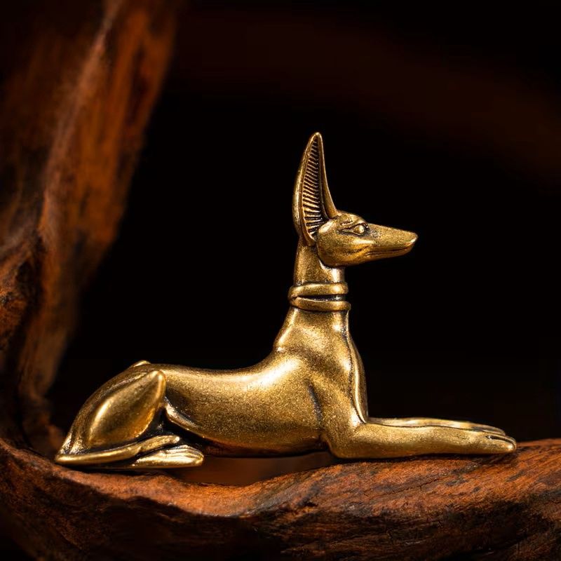 Brass Egyptian Pharaoh Hound Statue