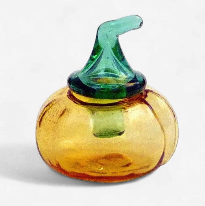 Pumpkin Jar w/Vine Lid