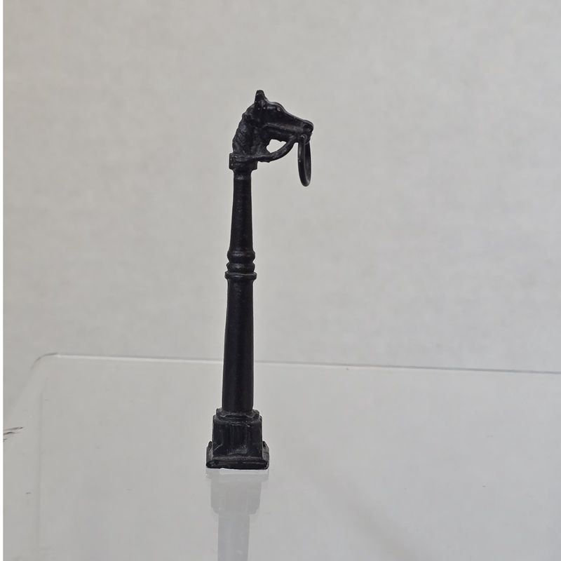 MBM11041BL Horse Head Hitching Post Black