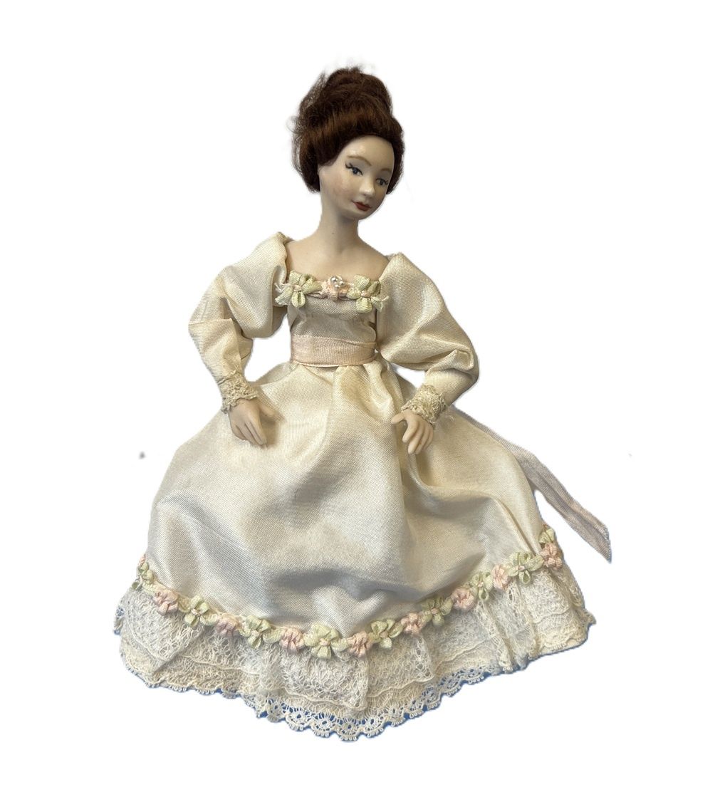 Porcelain Lady in Cream Silk