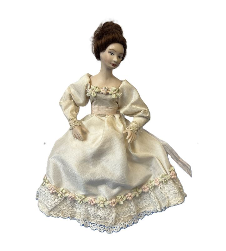 Porcelain Lady in Cream Silk