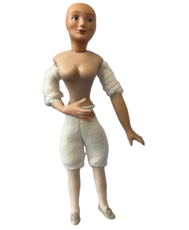 Lady to Dress with White Hose