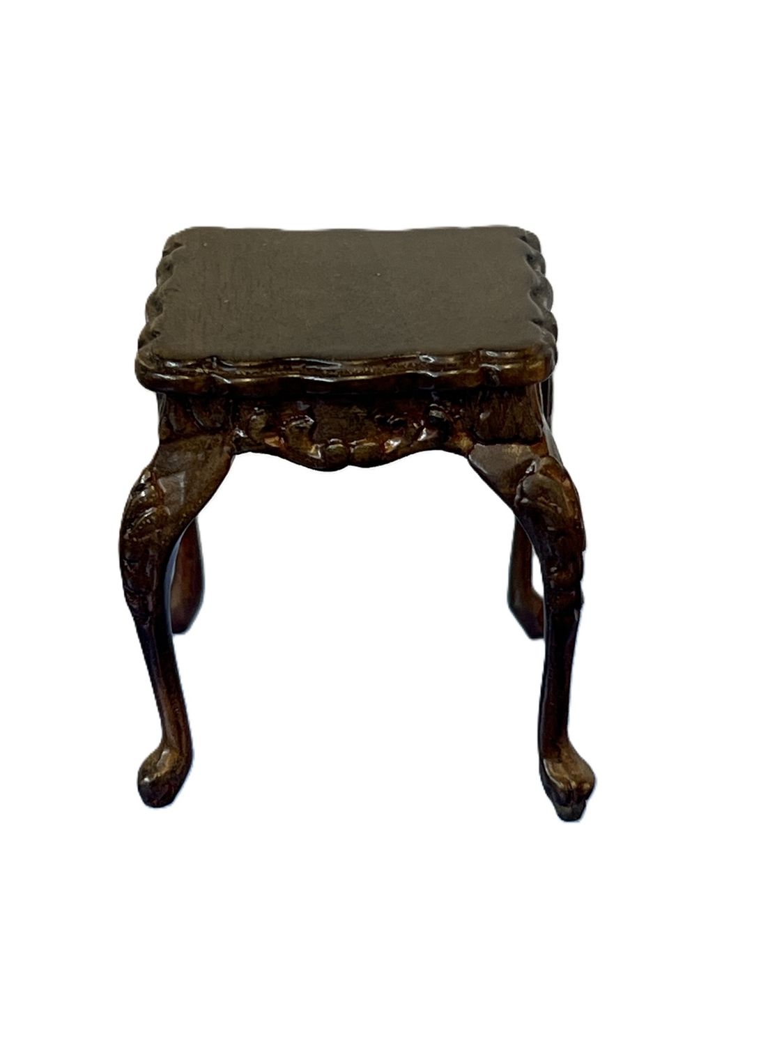 Scalloped Square End Table