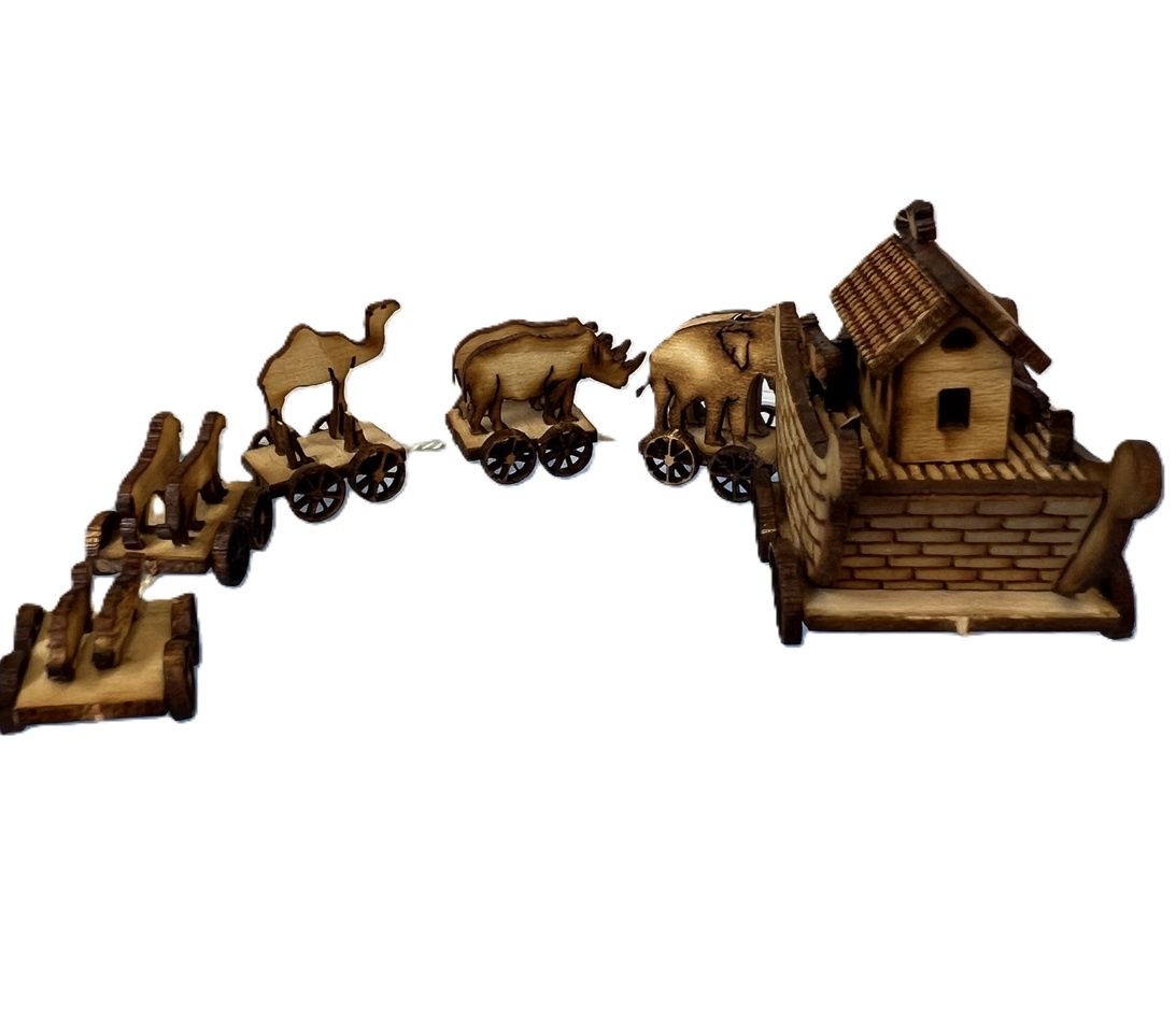 Wooden Noah's Ark Train Pull Toy