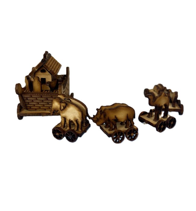 Wooden Noah's Ark Train Pull Toy