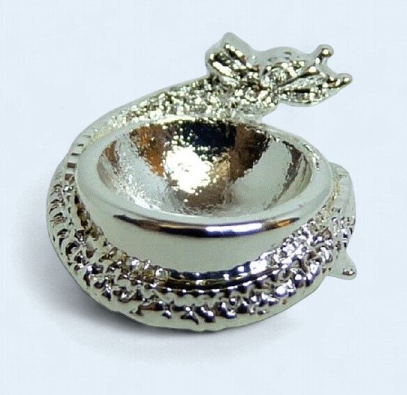 Silver Metal Dragon Bowl