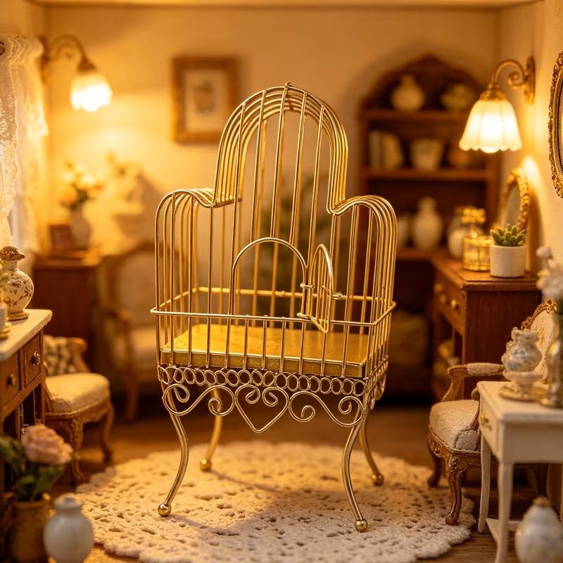 Luxury Courtyard Wrought Iron Birdcage