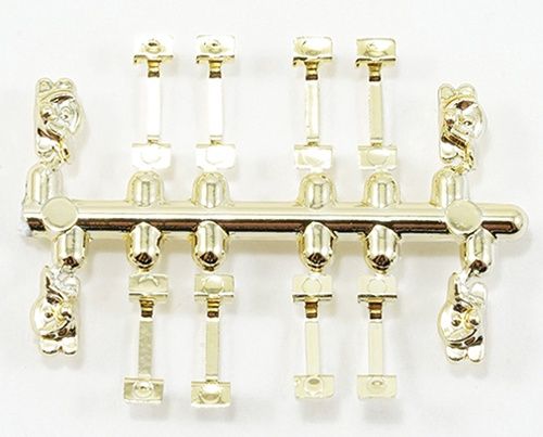 CB2725 Window Hardware Gold 8 Handles/4 Locks