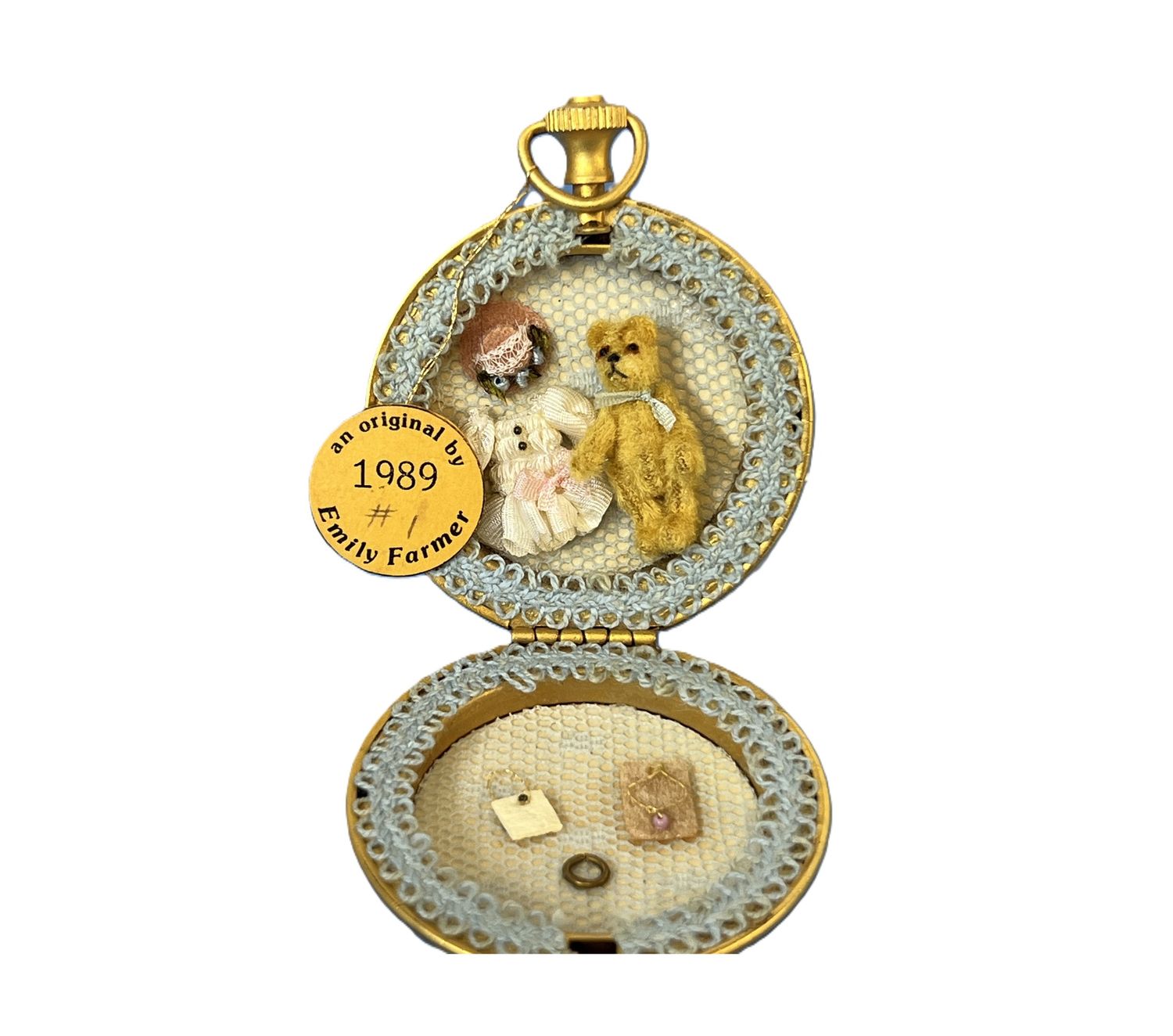 Tiny Bear in Watchcase by Emily Farmer