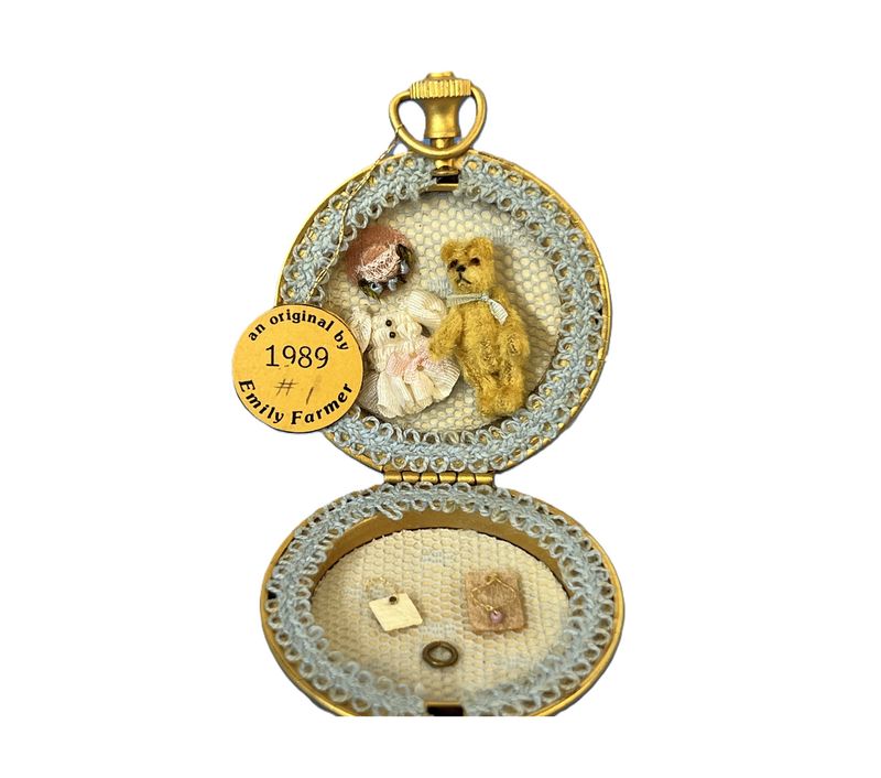 Tiny Bear in Watchcase by Emily Farmer