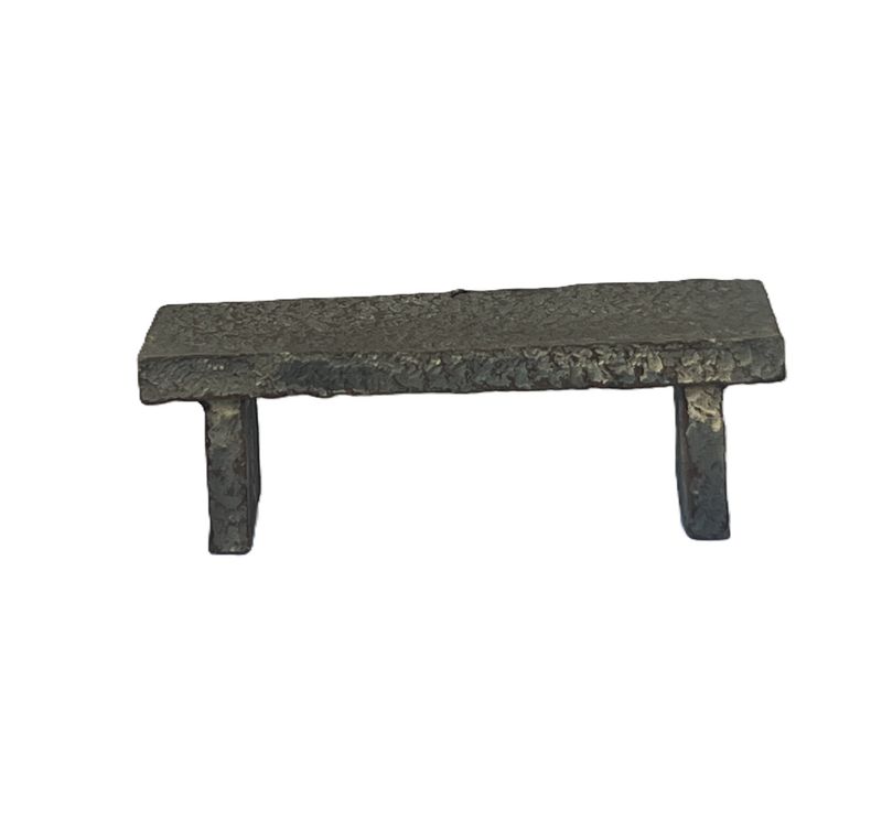 Set of tiny stone benches (half scale)