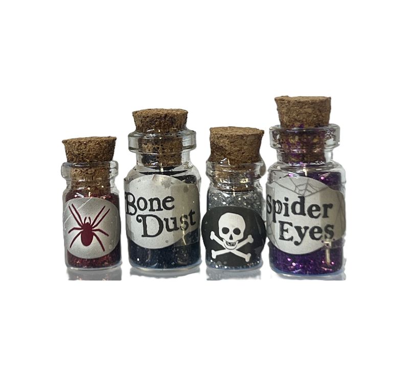 Set of four potion bottles