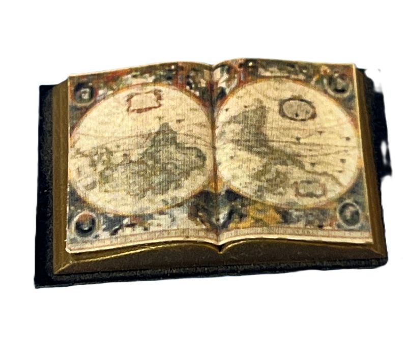 Open Book with World Map