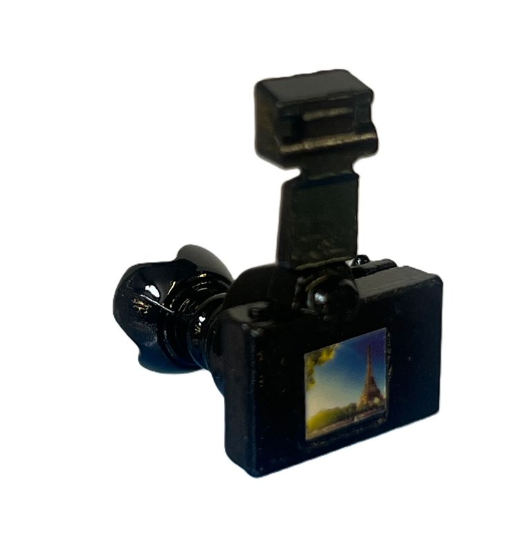 Black Metal 35mm Camera with Flash
