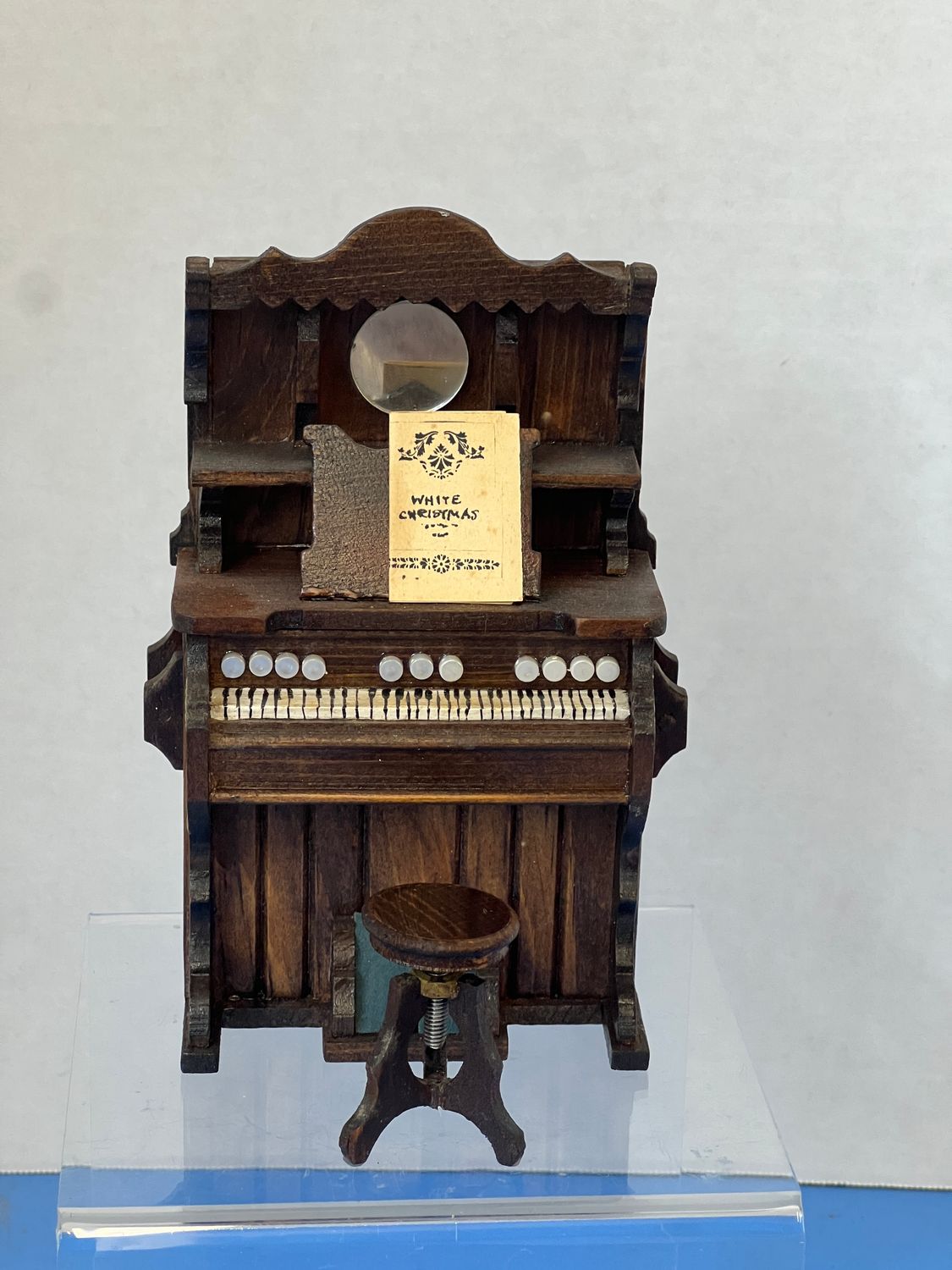 Handmade Wooden Organ with Stool