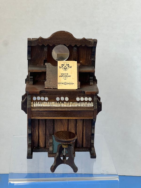 Handmade Wooden Organ with Stool