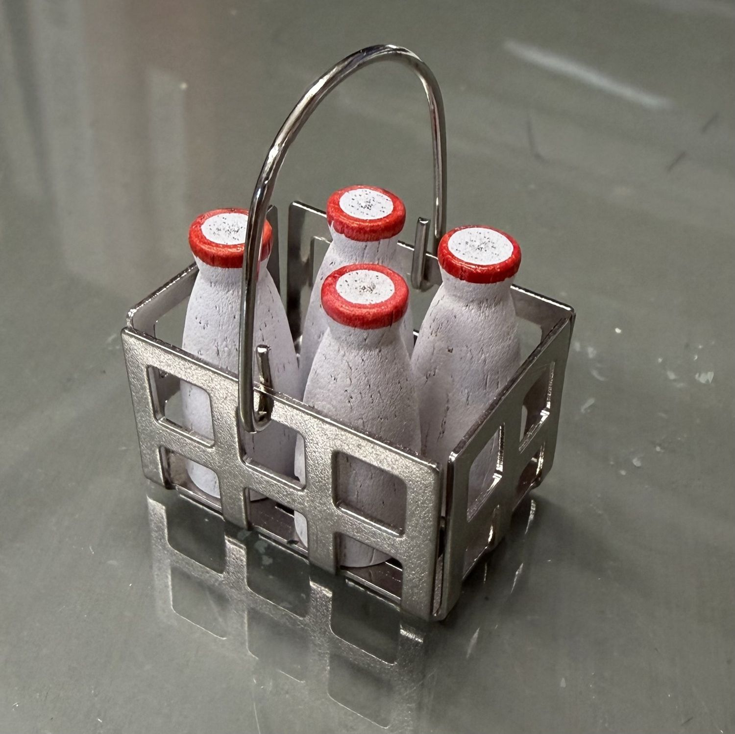 Milk Bottles in Crate