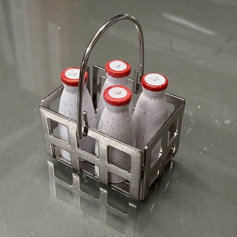 Milk Bottles in Crate