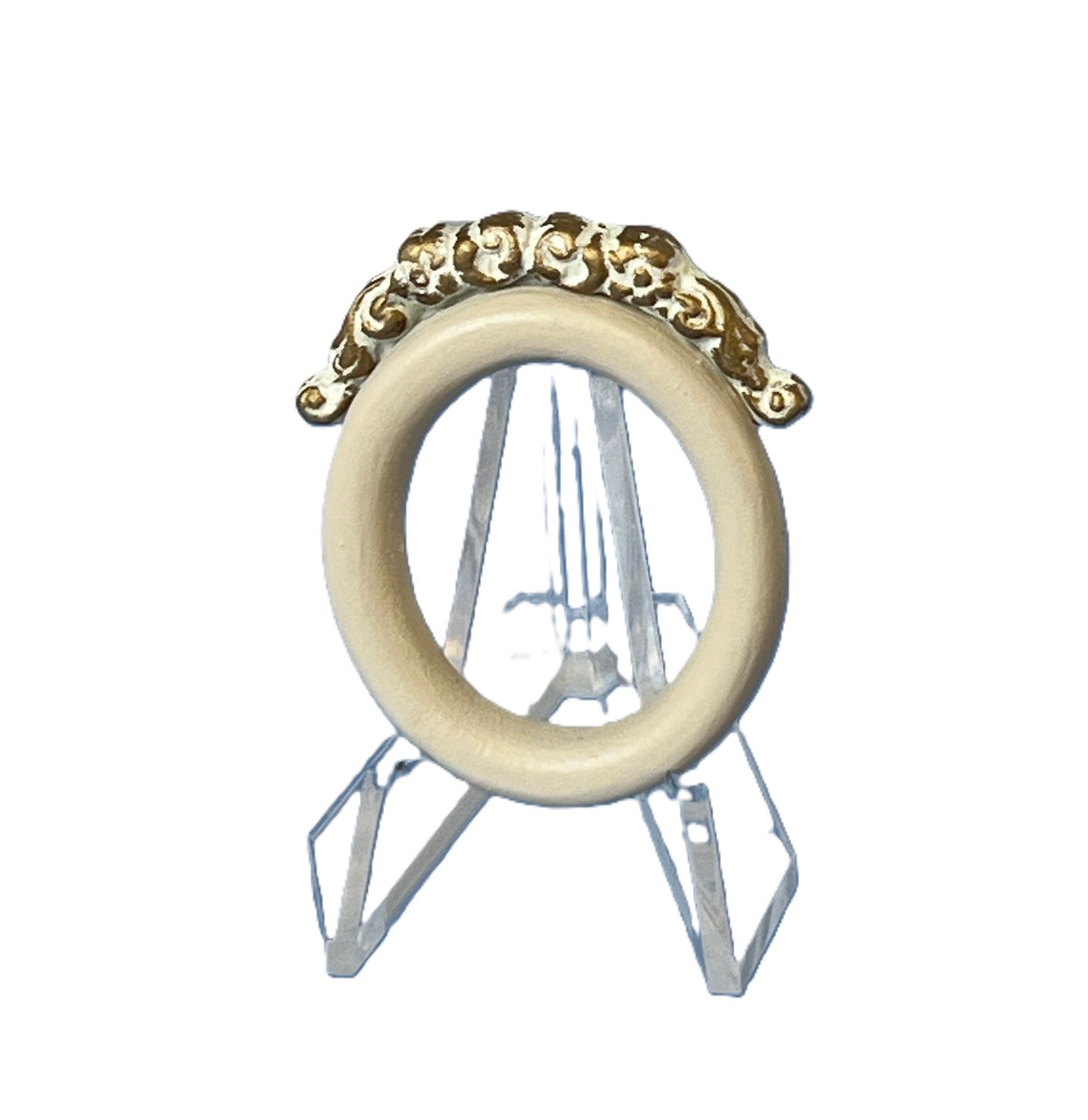 White Oval Frame