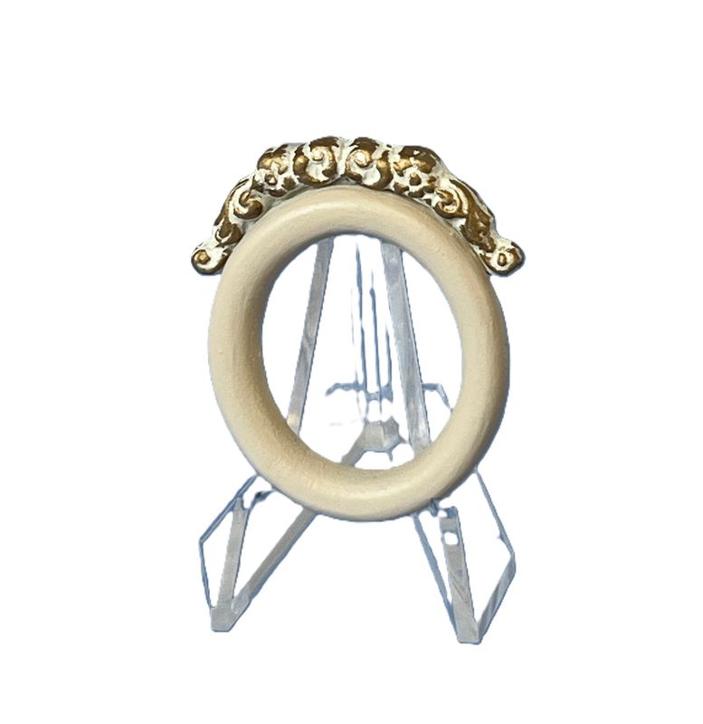 White Oval Frame