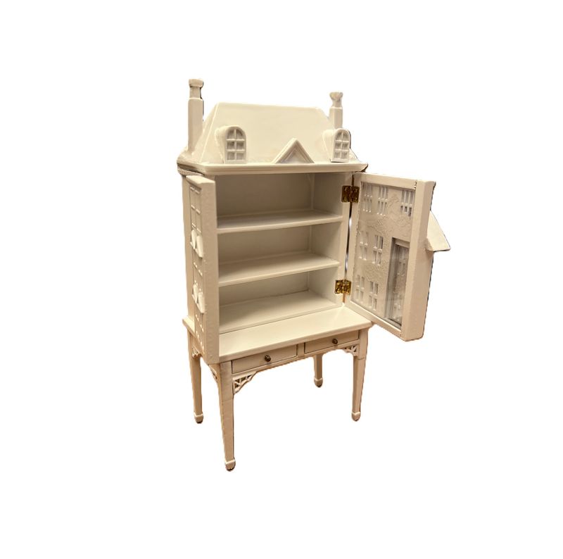 White Dollhouse on Table