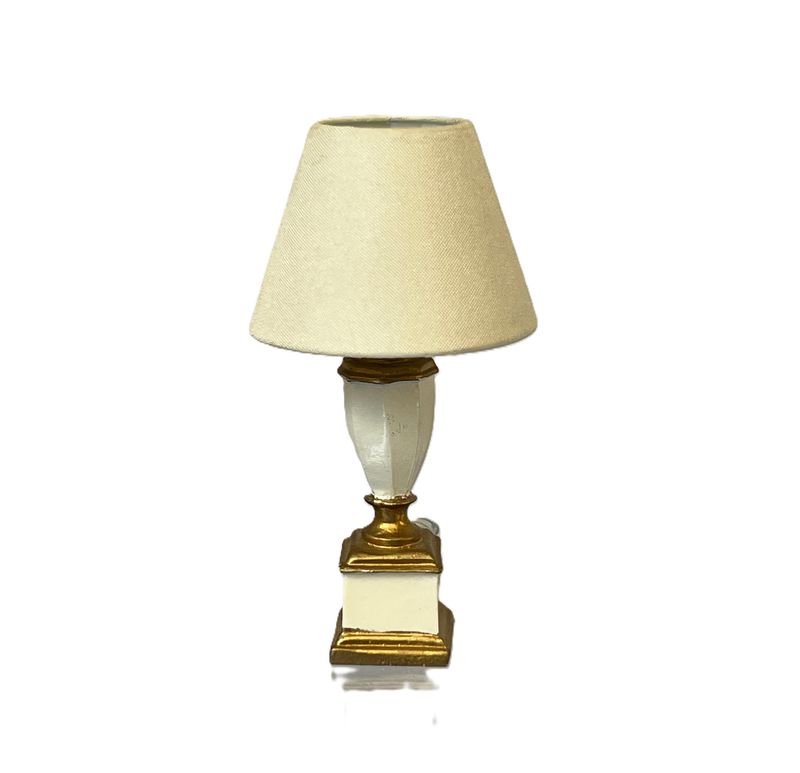 White and Gold lamp with white shade