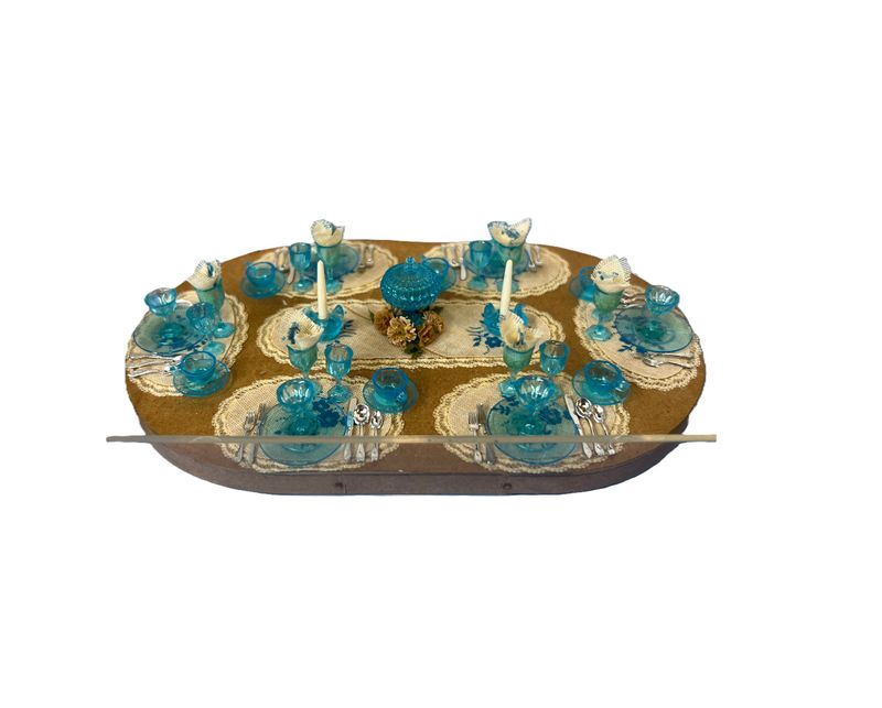 Table Setting for Six in Blue
