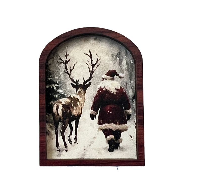 Santa with Reindeer Picture